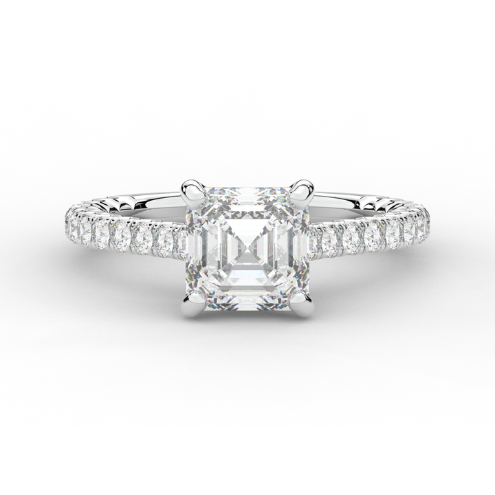 2.40CT.TW ASSCHER LAB DIAMOND ENGAGEMENT RING