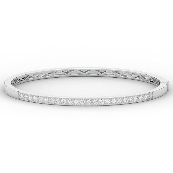 0.90CT.TW ROUND LAB DIAMOND BANGLE