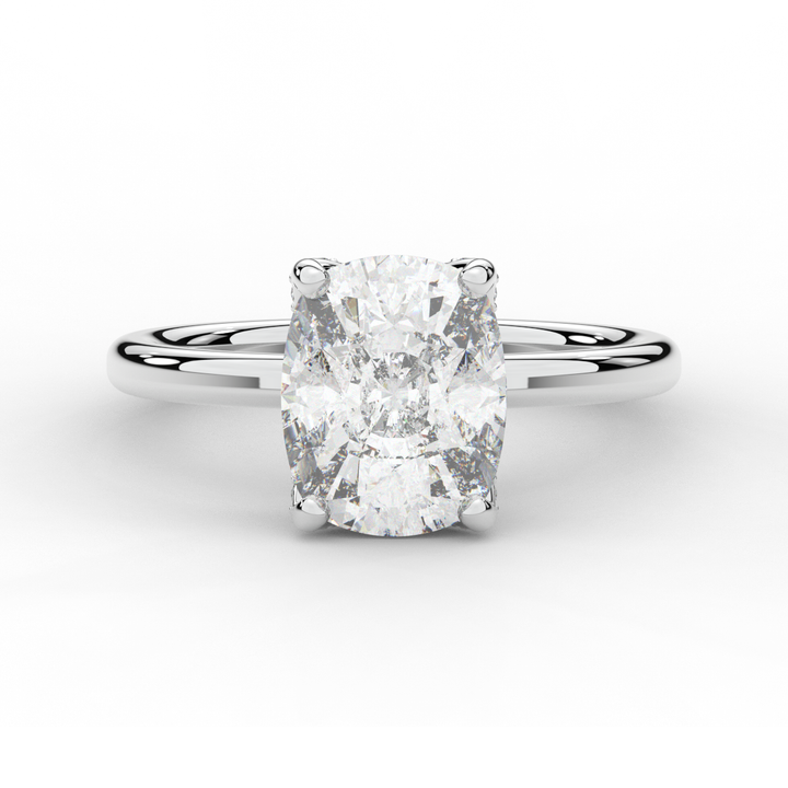 3.10CT.TW CUSHION LAB DIAMOND ENGAGEMENT RING