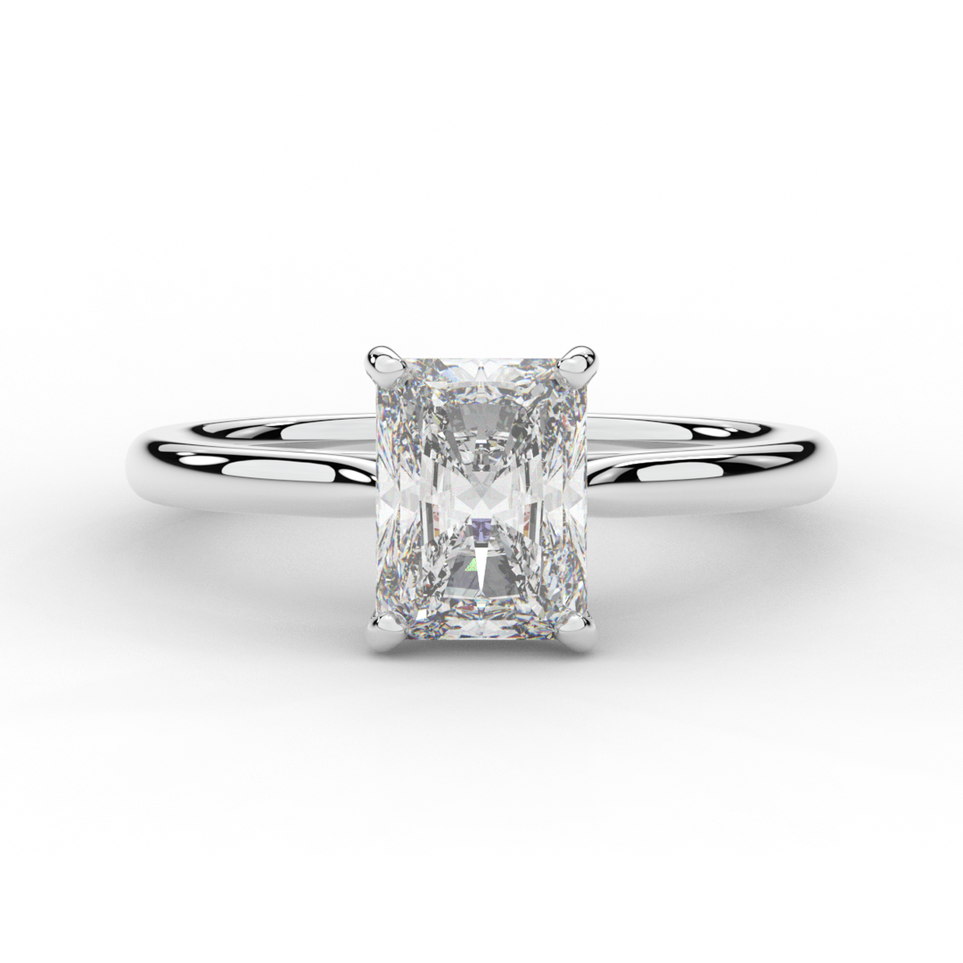 2.00CT RADIANT LAB DIAMOND SOLITAIRE ENGAGEMENT RING