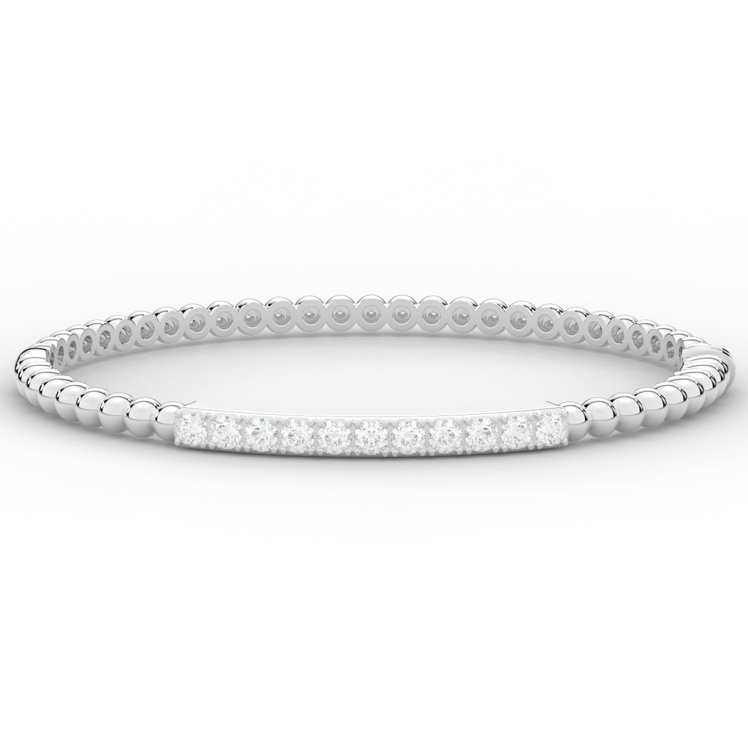 1.10CT.TW ROUND LAB DIAMOND BANGLE