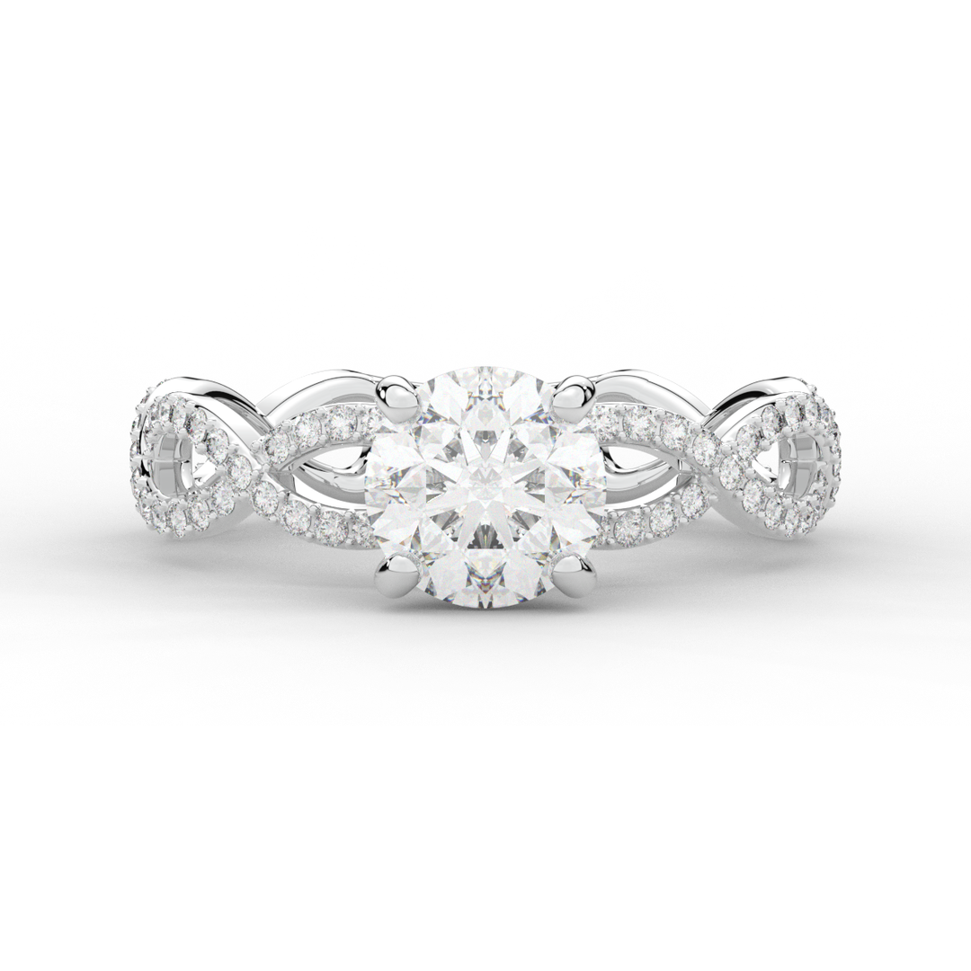 1.30CT.TW ROUND LAB DIAMOND ENGAGEMENT RING