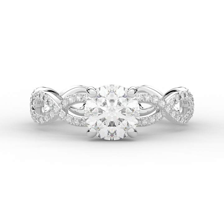 1.30CT.TW ROUND LAB DIAMOND ENGAGEMENT RING