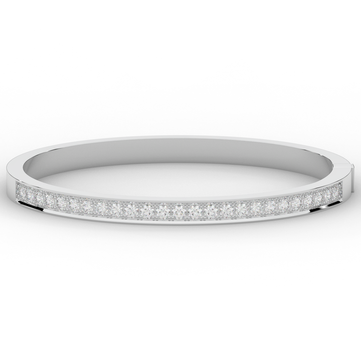 1.25CT.TW ROUND LAB DIAMOND BANGLE