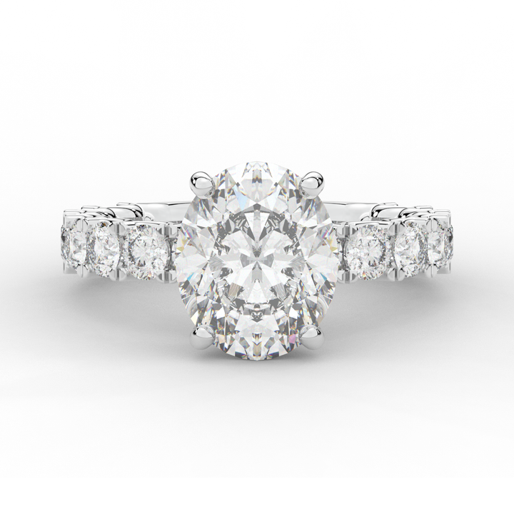 4.35CT.TW OVAL LAB DIAMOND ENGAGEMENT RING