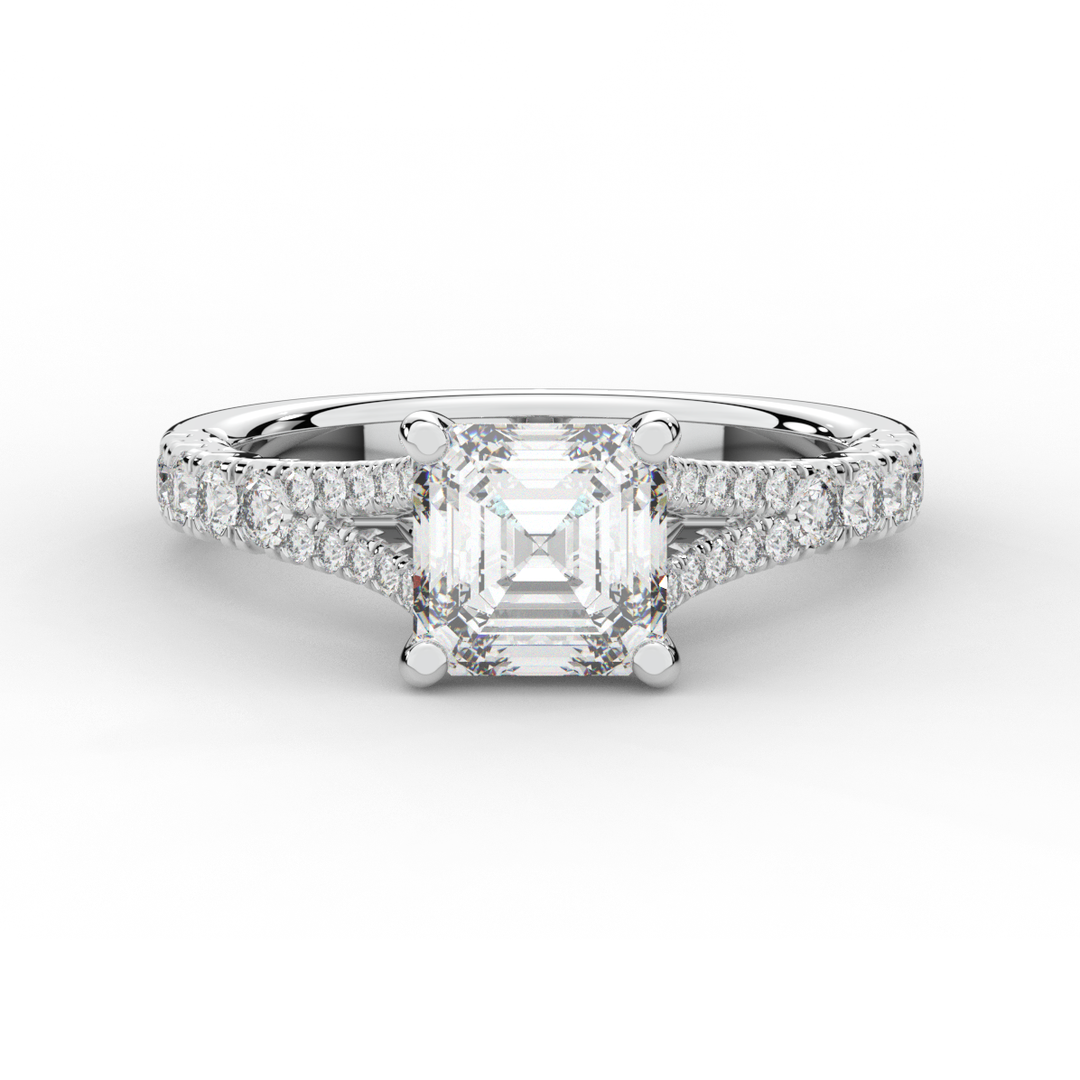 2.45CT.TW ASSCHER LAB DIAMOND ENGAGEMENT RING