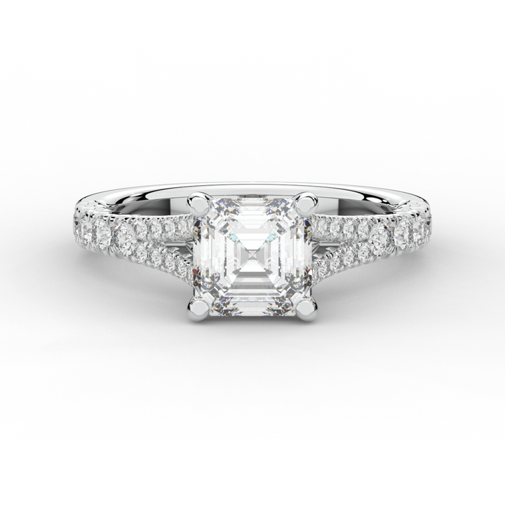 2.45CT.TW ASSCHER LAB DIAMOND ENGAGEMENT RING