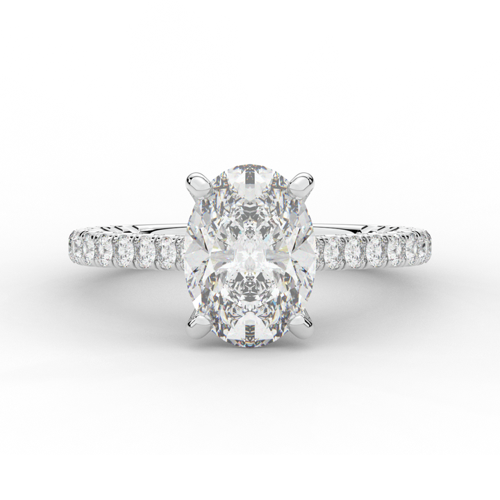 2.40CT.TW OVAL LAB DIAMOND ENGAGEMENT RING