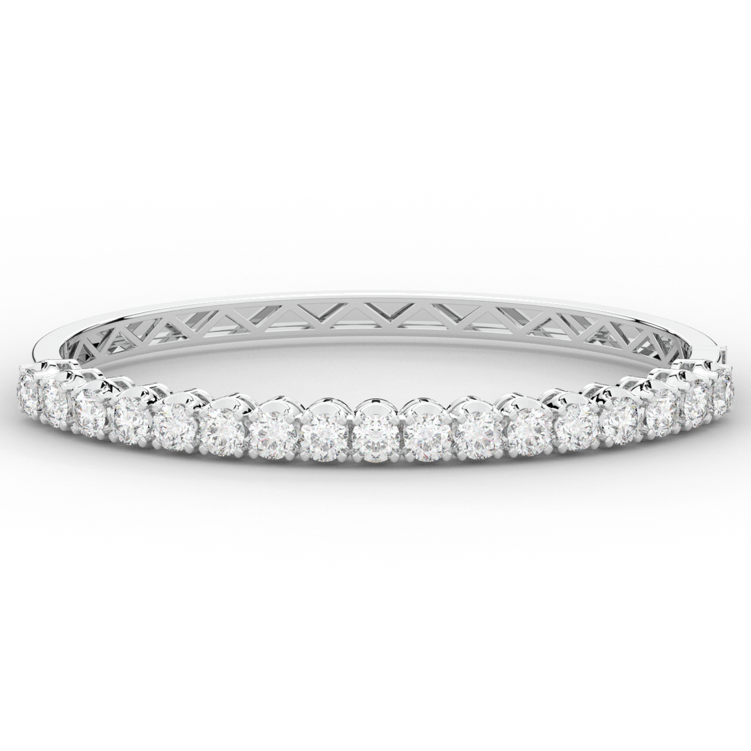 5.00CT.TW ROUND LAB DIAMOND BANGLE