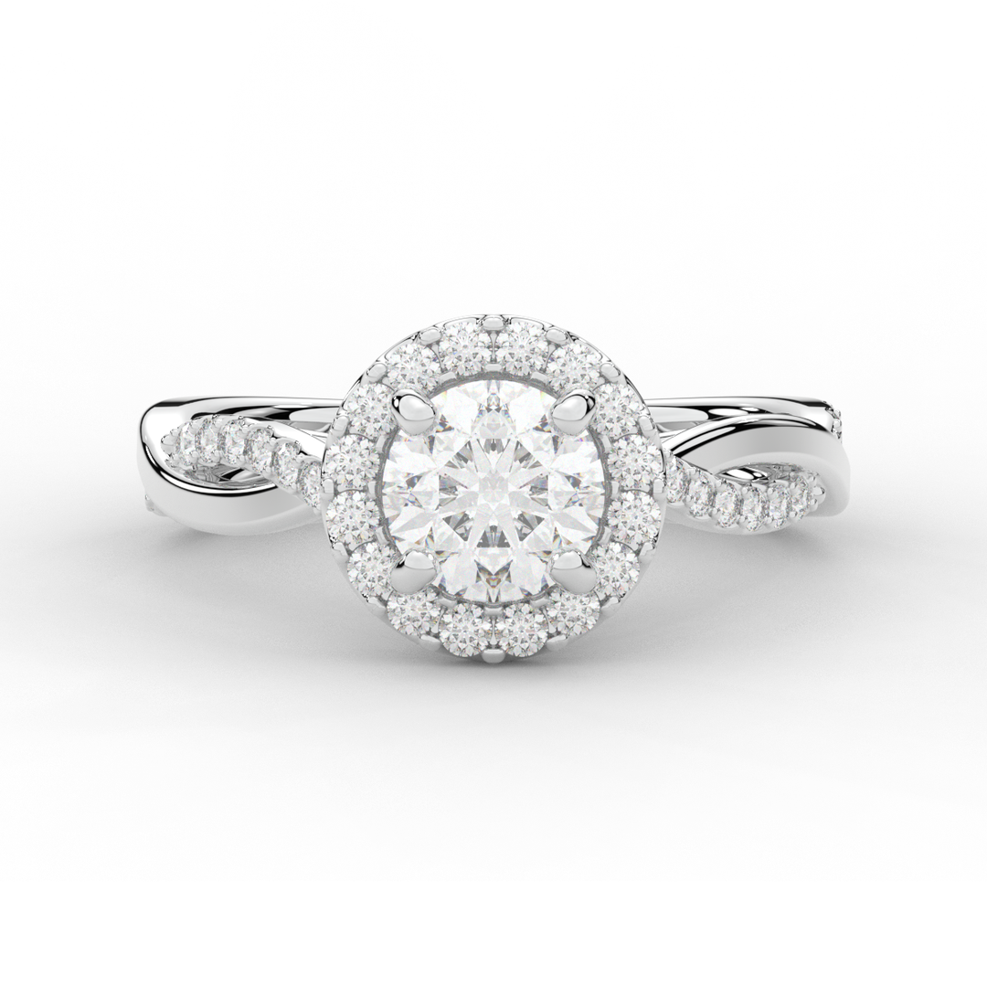 1.30CT.TW ROUND LAB DIAMOND ENGAGEMENT RING