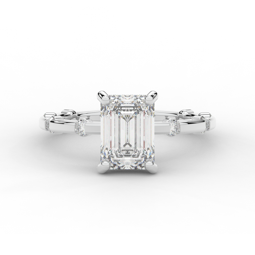 2.60CT.TW RADIANT LAB DIAMOND UNDERHALO SOLITAIRE ENGAGEMENT RING