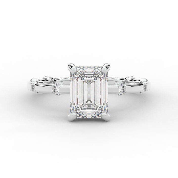 2.60CT.TW RADIANT LAB DIAMOND UNDERHALO SOLITAIRE ENGAGEMENT RING