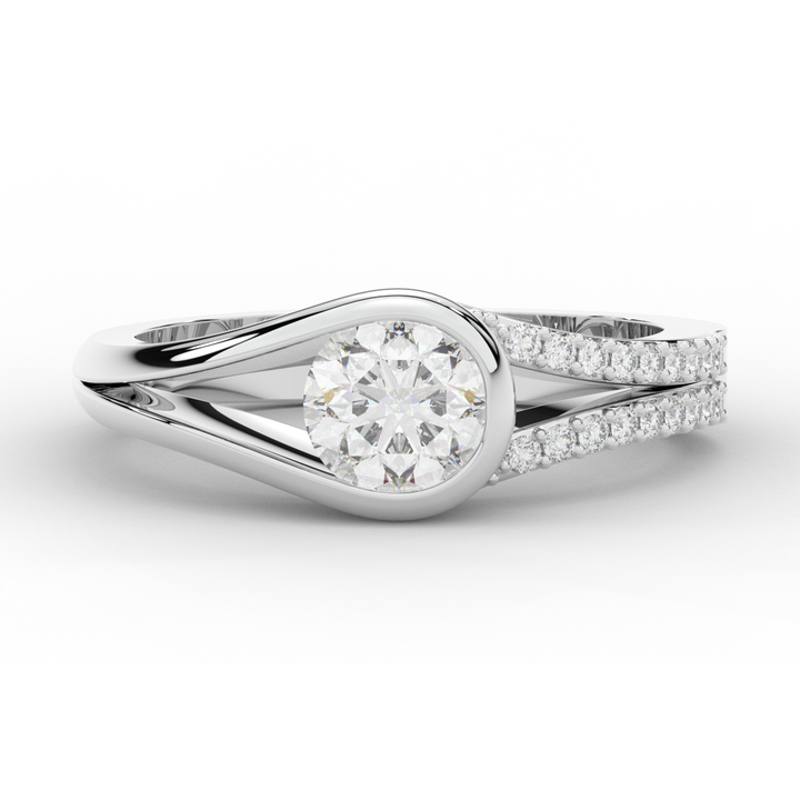 1.10CT.TW ROUND LAB DIAMOND SOLITAIRE ENGAGEMENT RING