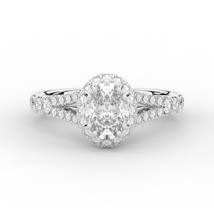 1.60CT.TW OVAL LAB DIAMOND ENGAGEMENT RING