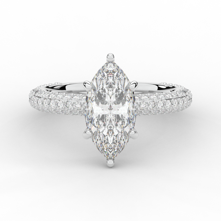 2.60CT.TW MARQUISE LAB DIAMOND ENGAGEMENT RING