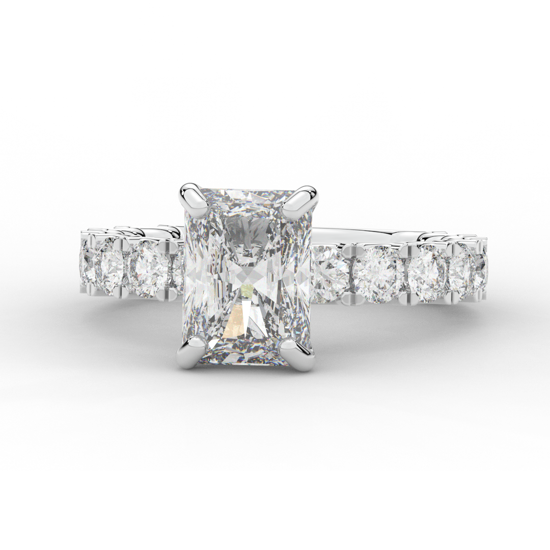 4.35CT.TW RADIANT LAB DIAMOND ENGAGEMENT RING