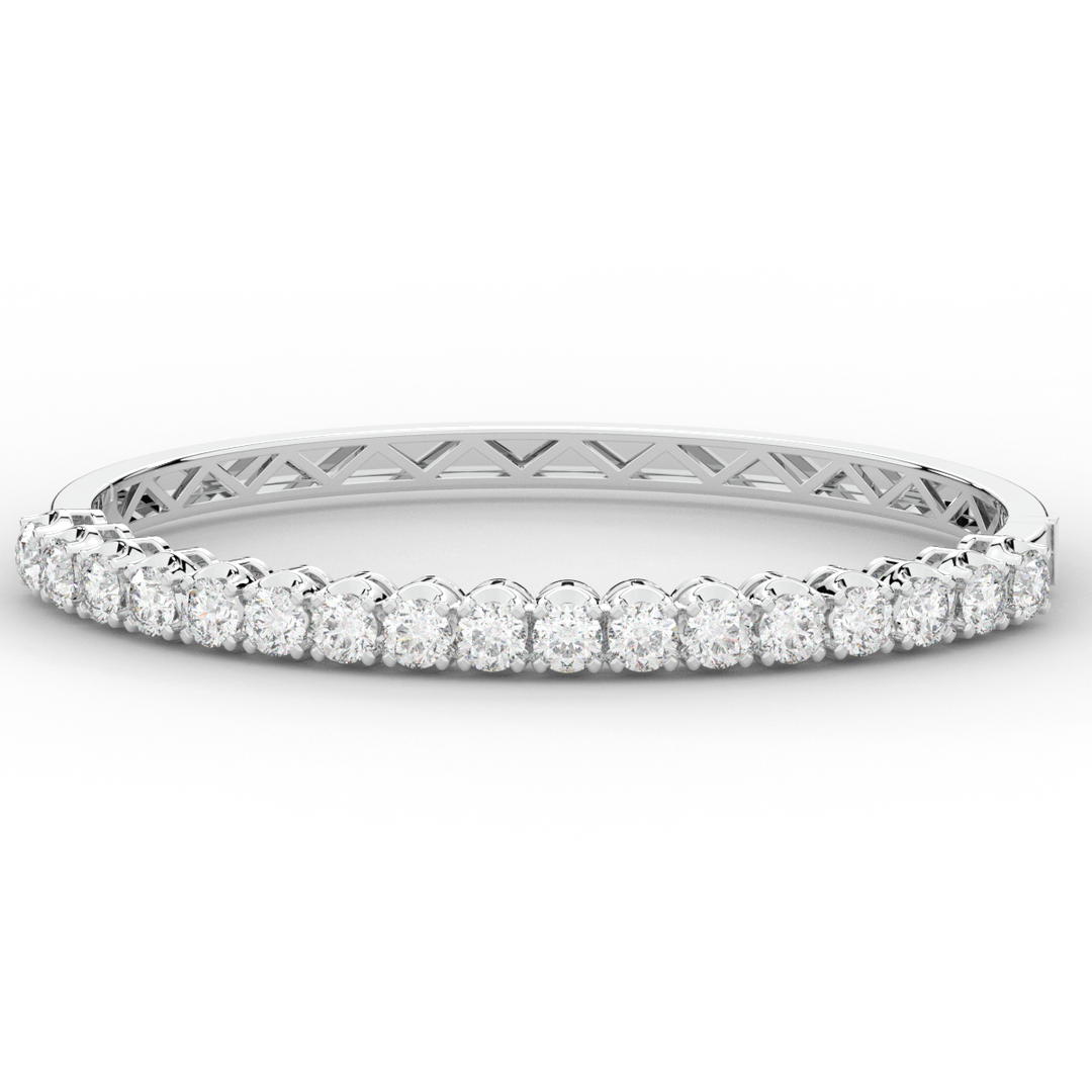 5.00CT.TW ROUND LAB DIAMOND BANGLE