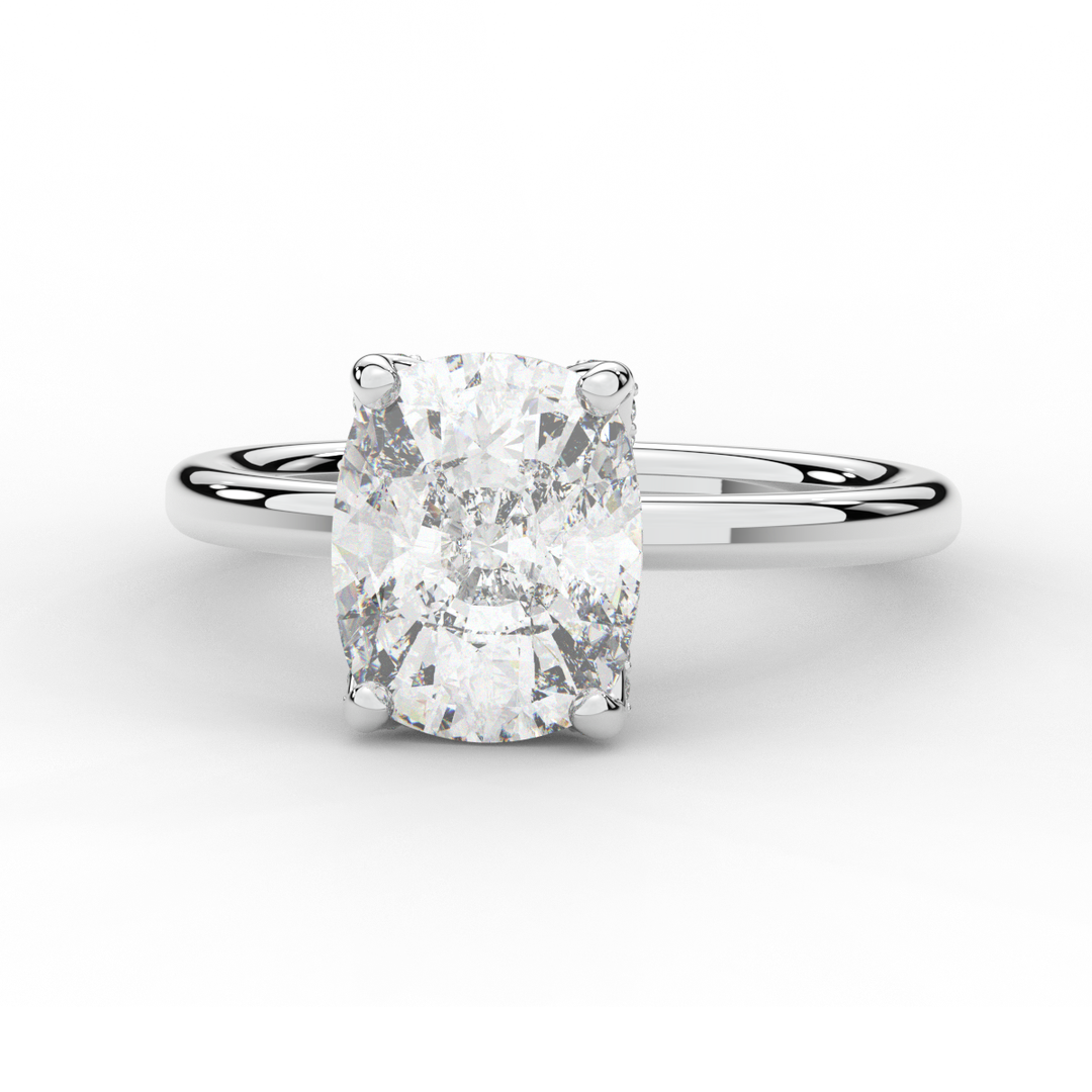 3.10CT.TW CUSHION LAB DIAMOND ENGAGEMENT RING