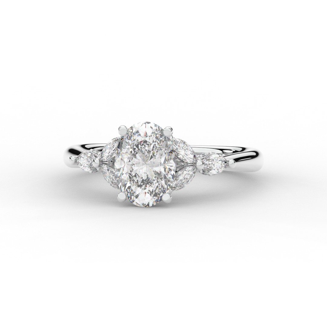 2.00CT.TW OVAL LAB DIAMOND ENGAGEMENT RING