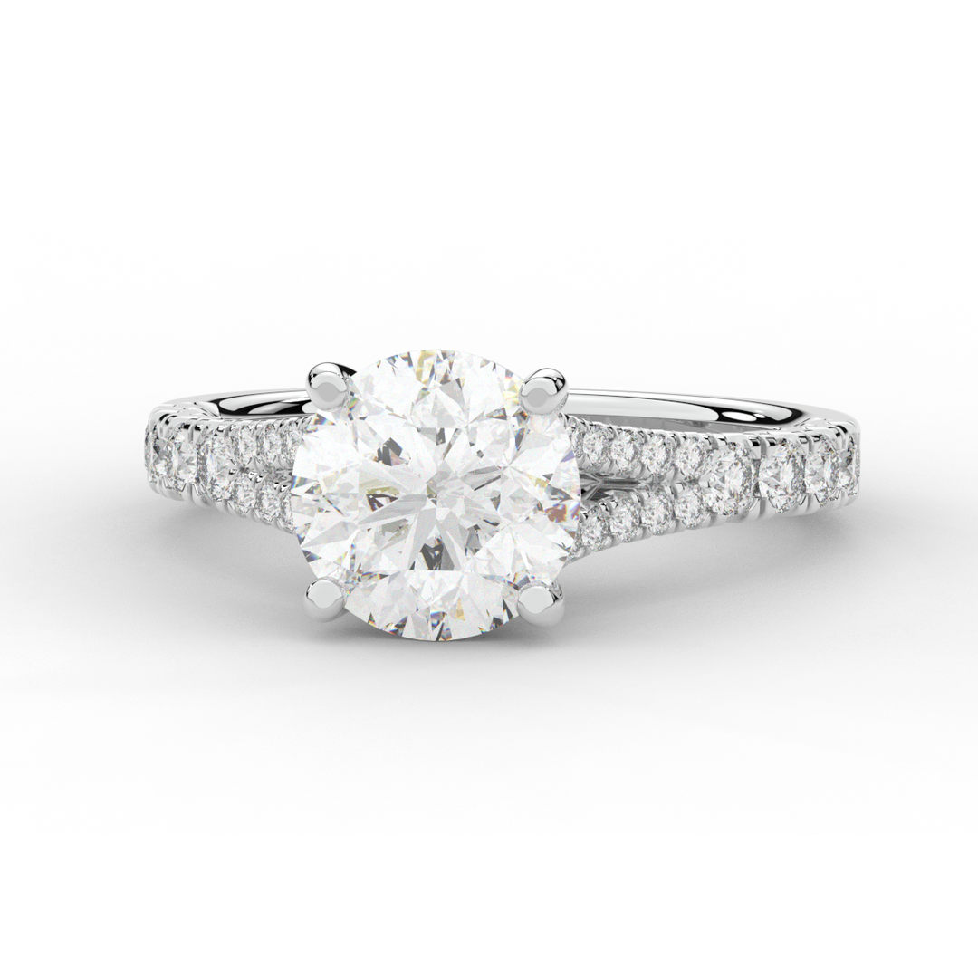 2.45CT.TW ROUND LAB DIAMOND ENGAGEMENT RING