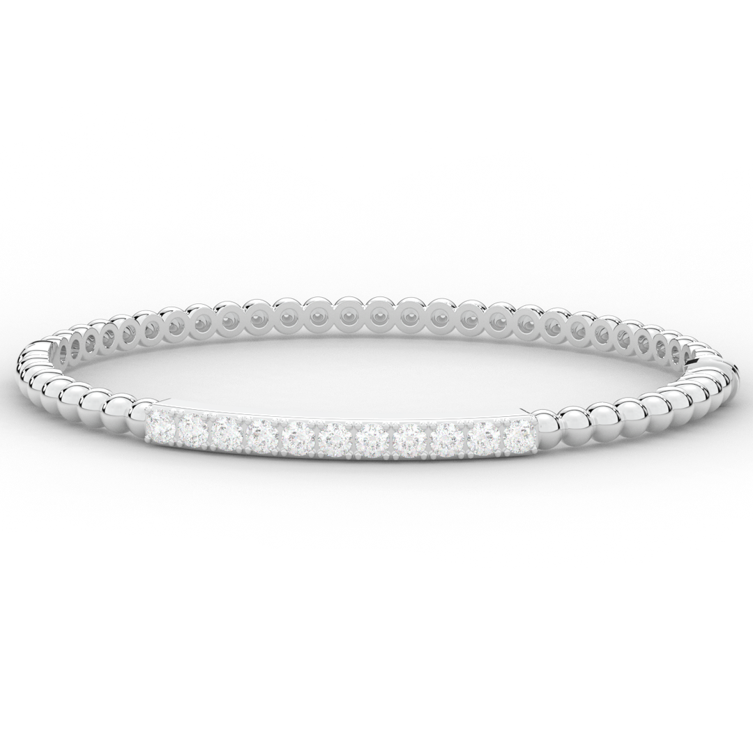 1.10CT.TW ROUND LAB DIAMOND BANGLE