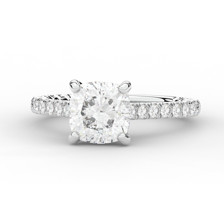 2.40CT.TW CUSHION LAB DIAMOND ENGAGEMENT RING