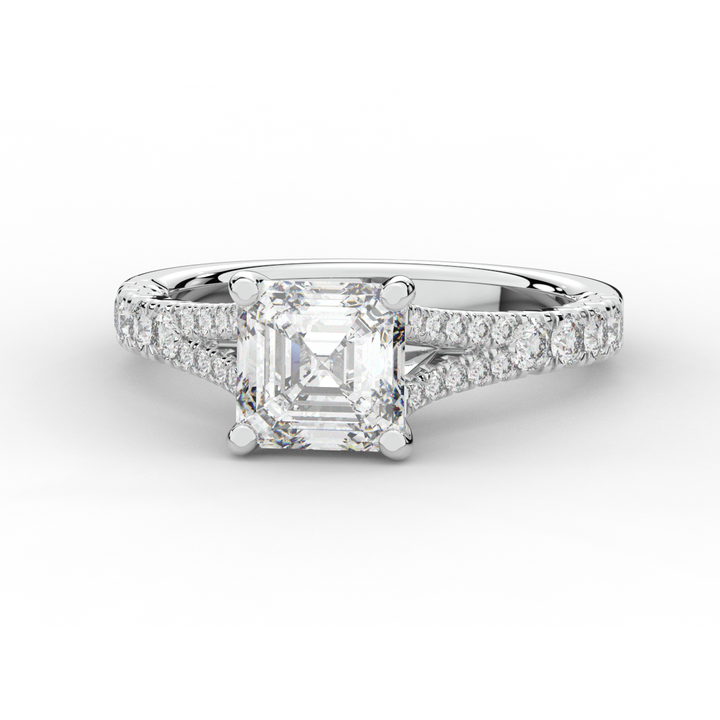 2.45CT.TW ASSCHER LAB DIAMOND ENGAGEMENT RING