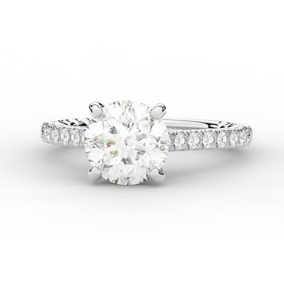 2.40CT.TW ROUND LAB DIAMOND ENGAGEMENT RING