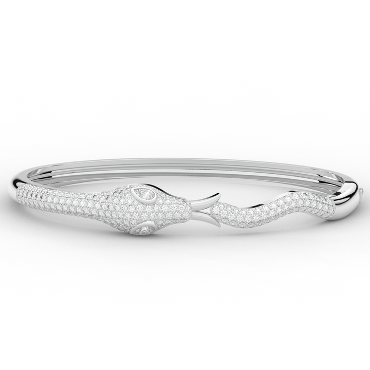 2.00CT.TW ROUND AND PEAR LAB DIAMOND SNAKE BANGLE