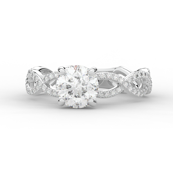 1.30CT.TW ROUND LAB DIAMOND ENGAGEMENT RING