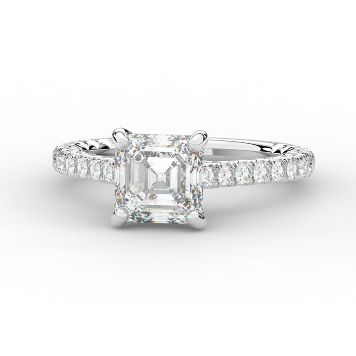 2.40CT.TW ASSCHER LAB DIAMOND ENGAGEMENT RING