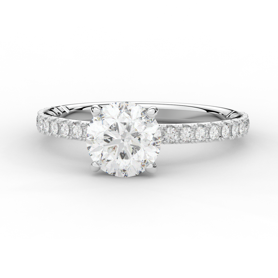 1.75CT.TW ROUND LAB DIAMOND SOLITAIRE ENGAGEMENT RING