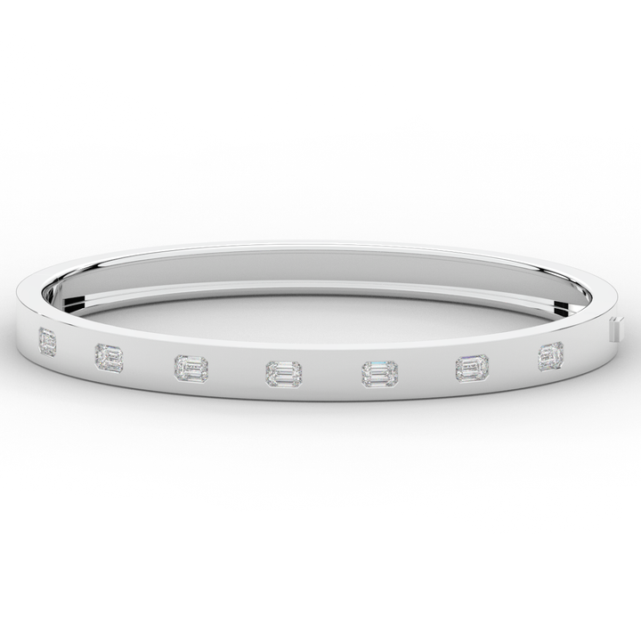 1.25CT.TW ROUND LAB DIAMOND BEZEL SET BANGLE