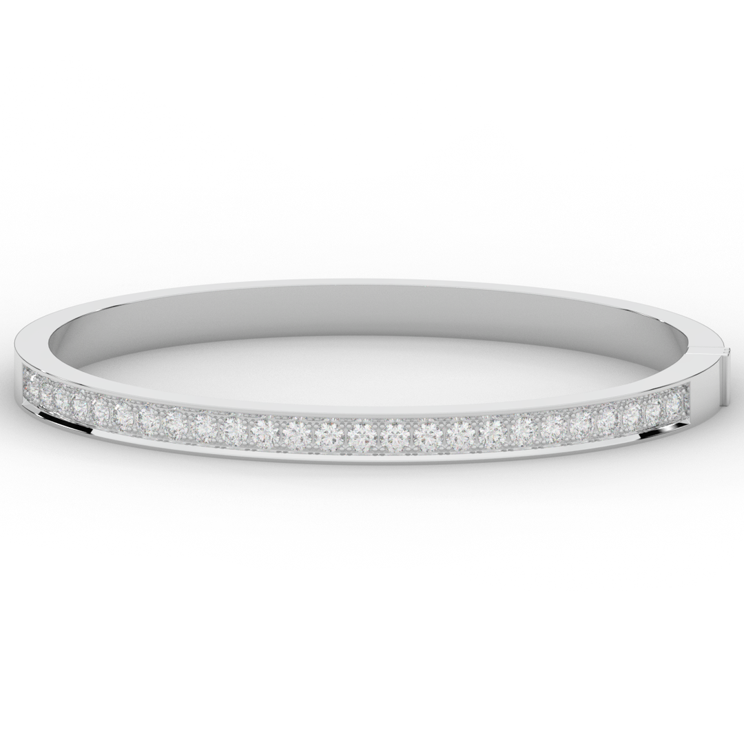 1.25CT.TW ROUND LAB DIAMOND BANGLE