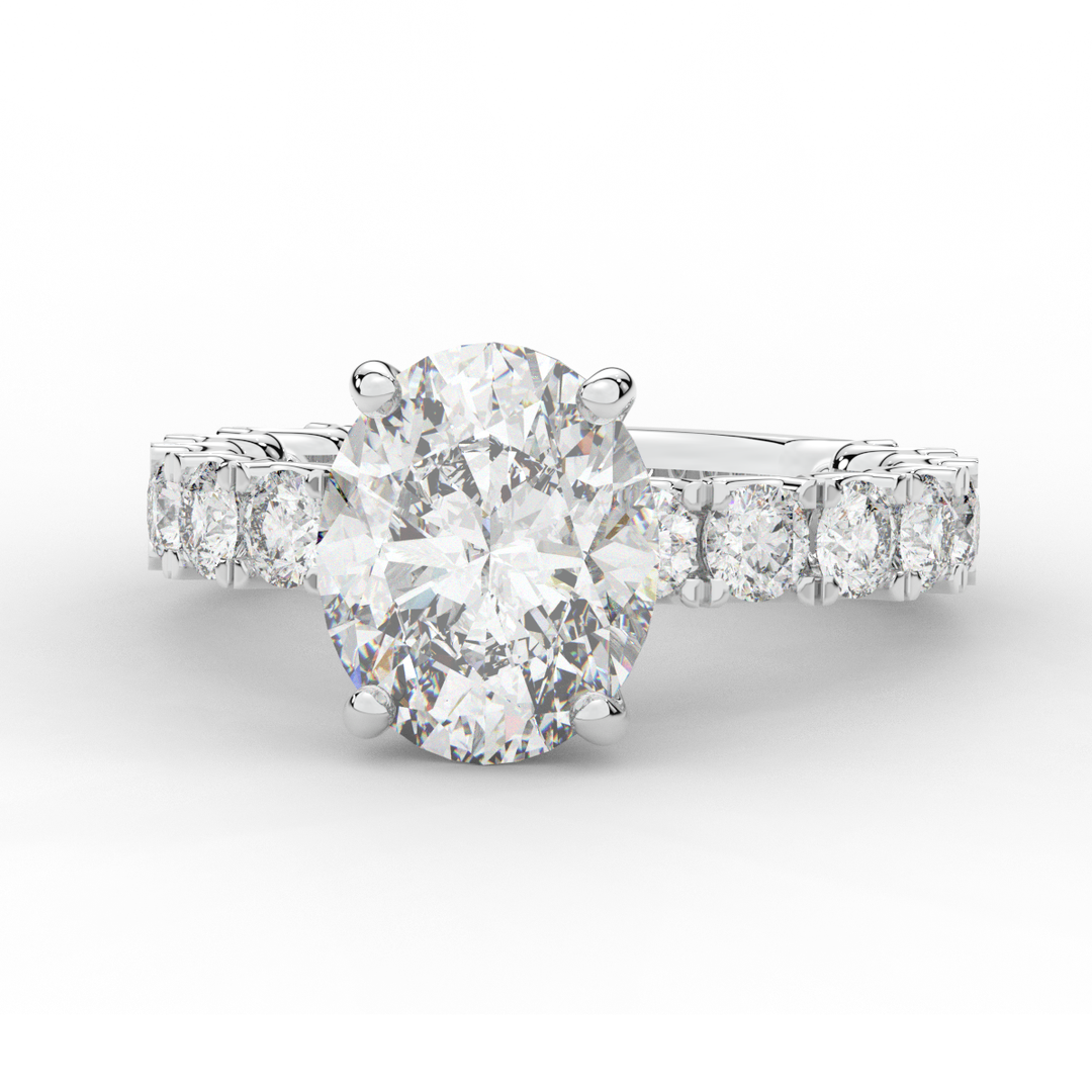 4.35CT.TW OVAL LAB DIAMOND ENGAGEMENT RING