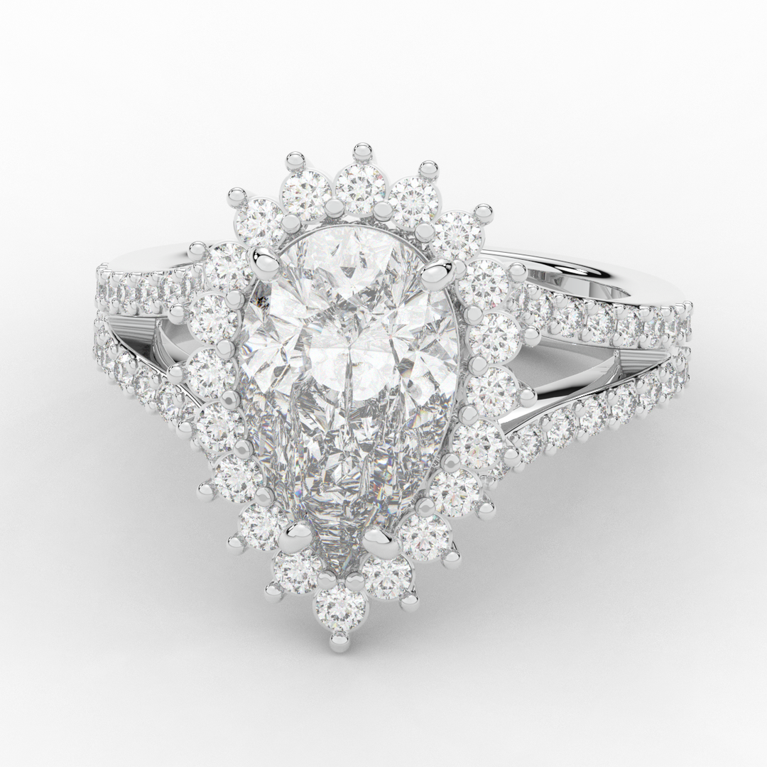 3.60CT.TW ROUND LAB DIAMOND ENGAGEMENT RING