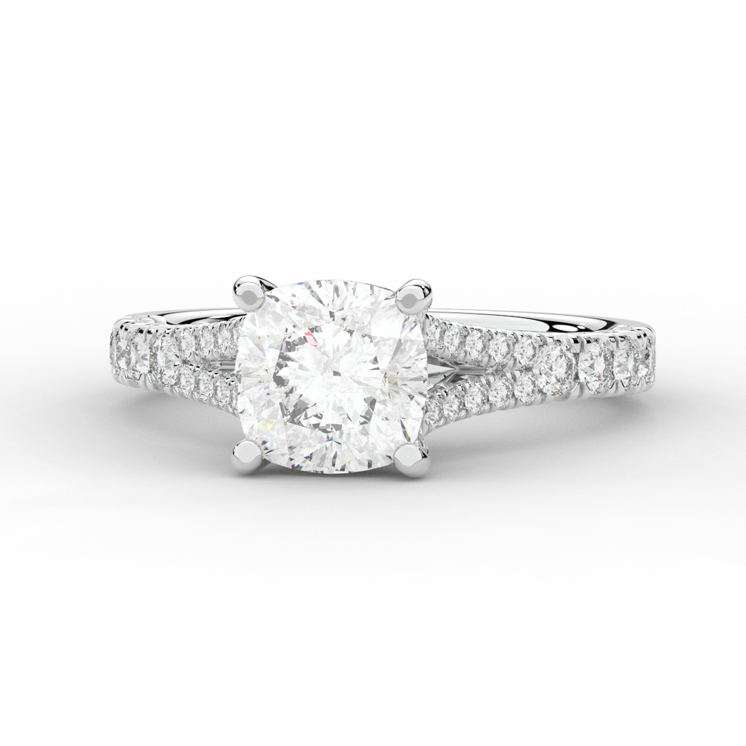 2.45CT.TW CUSHION LAB DIAMOND ENGAGEMENT RING