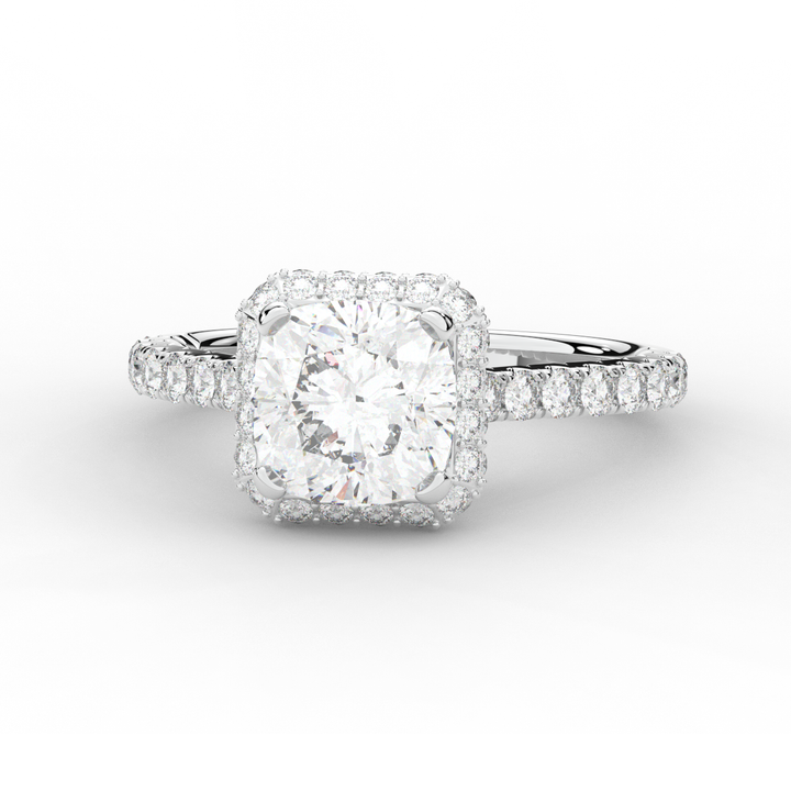 2.75CT.TW CUSHION LAB DIAMOND HALO ENGAGEMENT RING