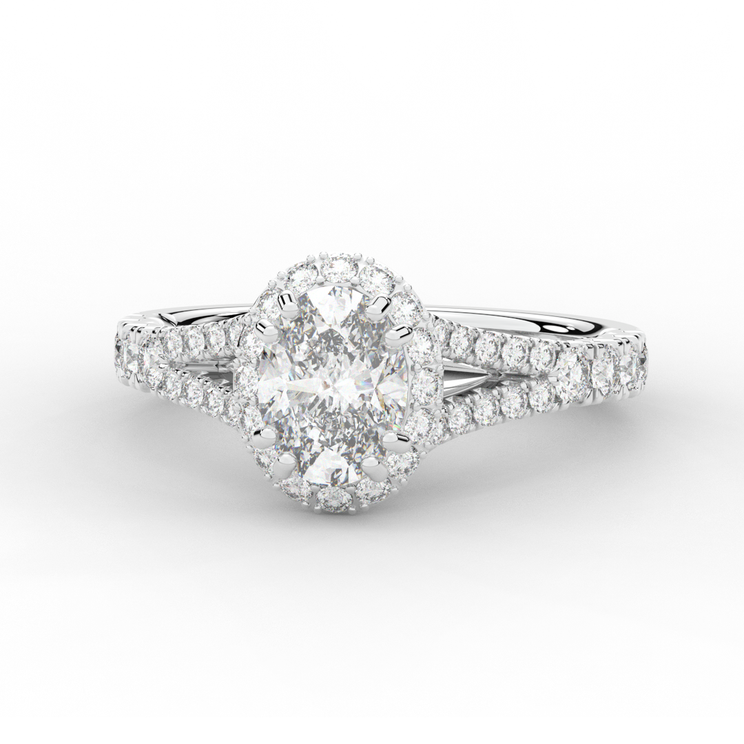 1.60CT.TW OVAL LAB DIAMOND ENGAGEMENT RING