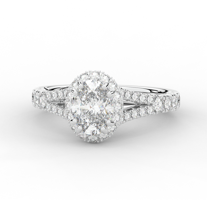 1.60CT.TW OVAL LAB DIAMOND ENGAGEMENT RING