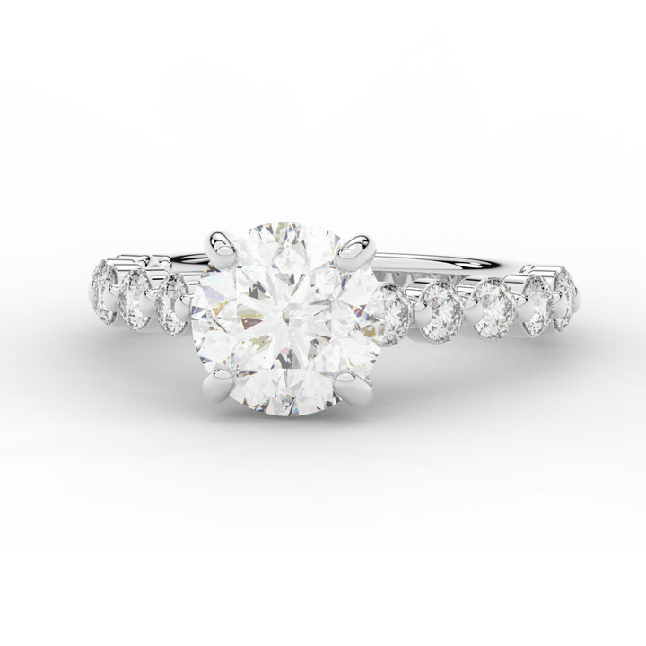 3.90CT.TW ROUND LAB DIAMOND ENGAGEMENT RING