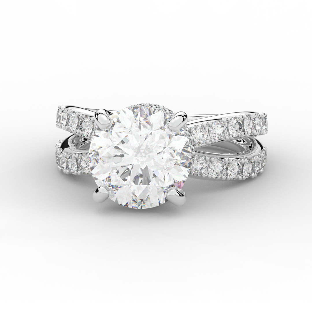 6.25CT.TW ROUND LAB DIAMOND ENGAGEMENT RING