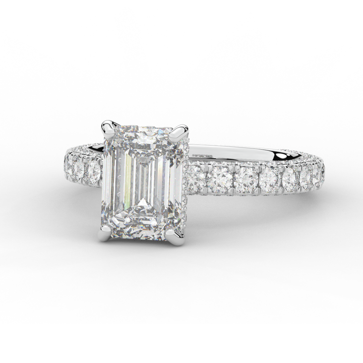 3.00CT.TW EMERALD CUT LAB DIAMOND ENGAGEMENT RING