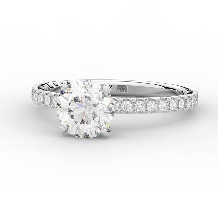 1.75CT.TW ROUND LAB DIAMOND SOLITAIRE ENGAGEMENT RING