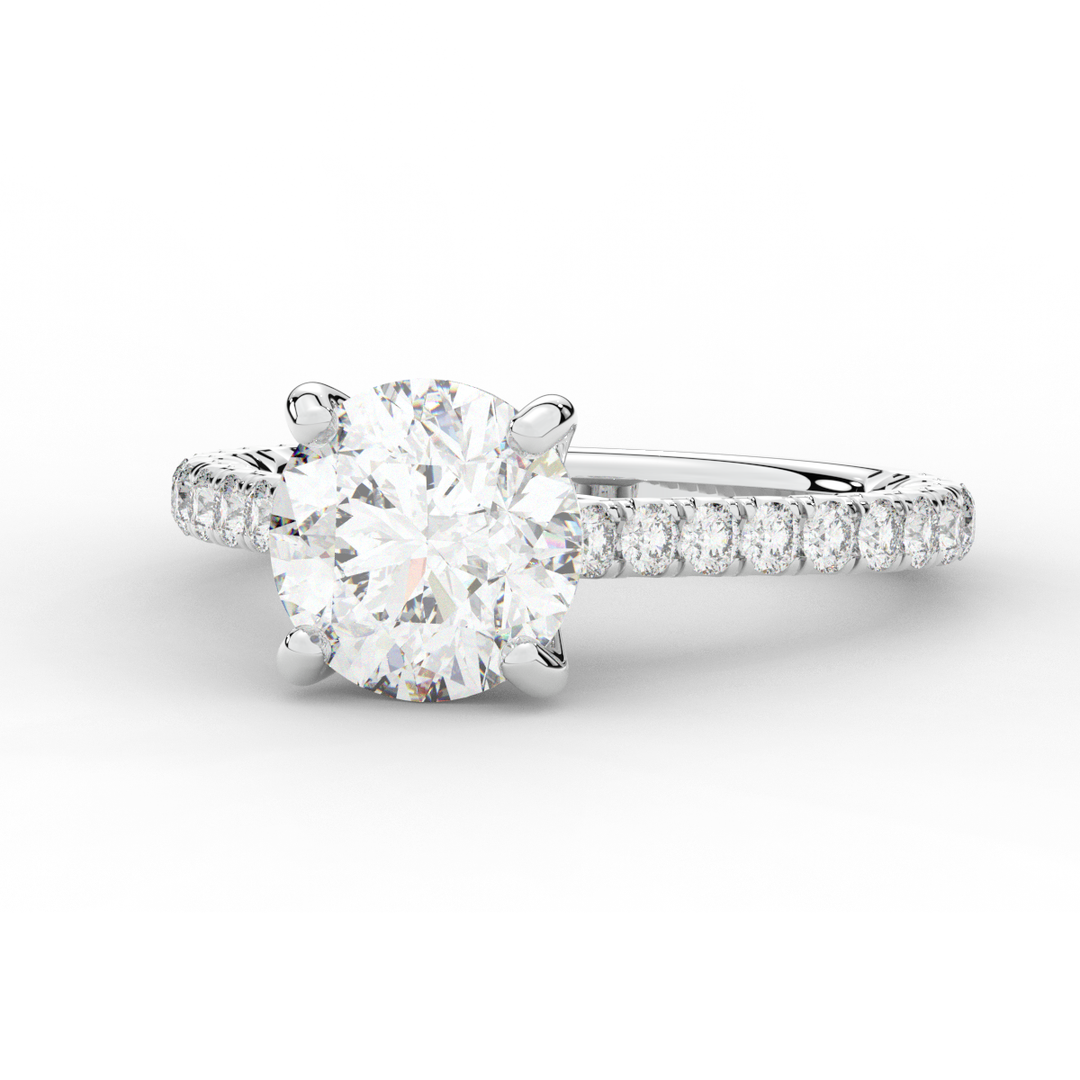 2.40CT.TW ROUND LAB DIAMOND ENGAGEMENT RING