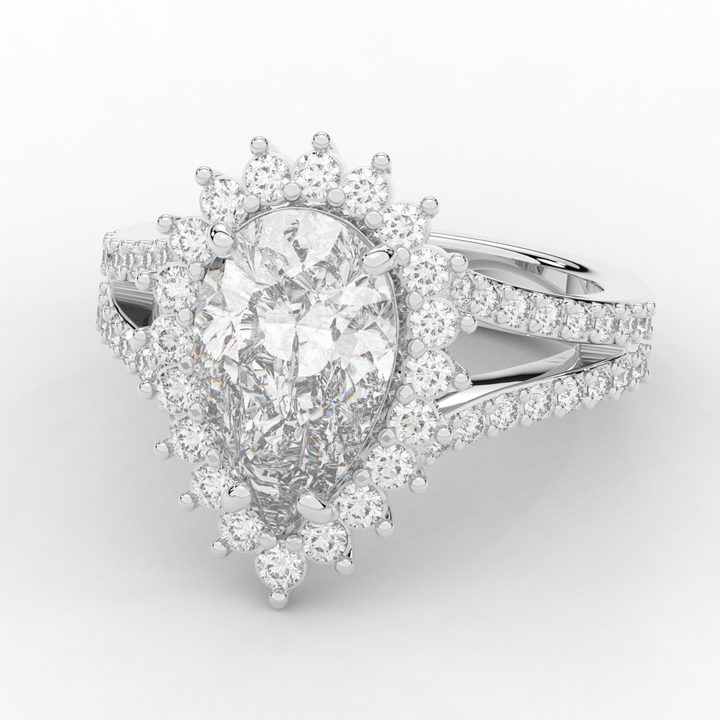 3.60CT.TW ROUND LAB DIAMOND ENGAGEMENT RING