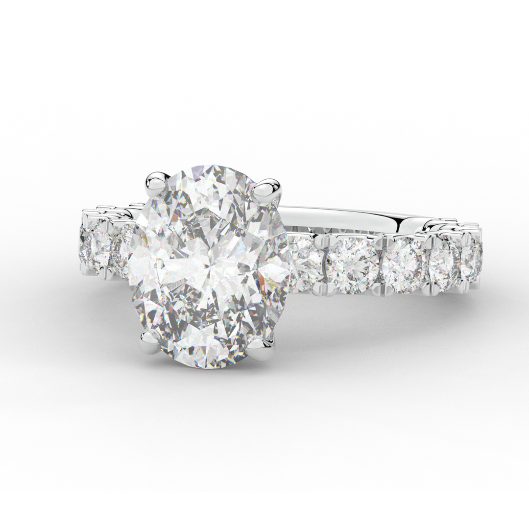 4.35CT.TW OVAL LAB DIAMOND ENGAGEMENT RING