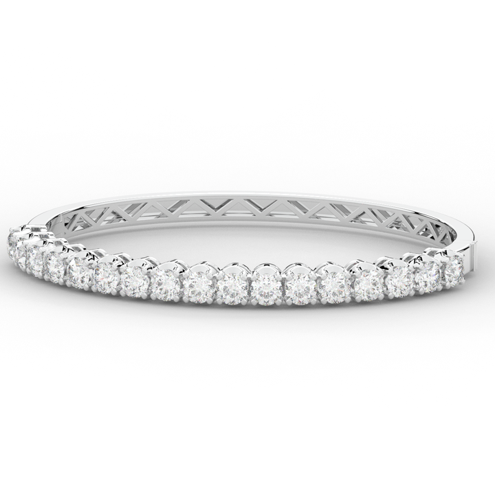 5.00CT.TW ROUND LAB DIAMOND BANGLE