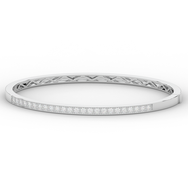 0.90CT.TW ROUND LAB DIAMOND BANGLE