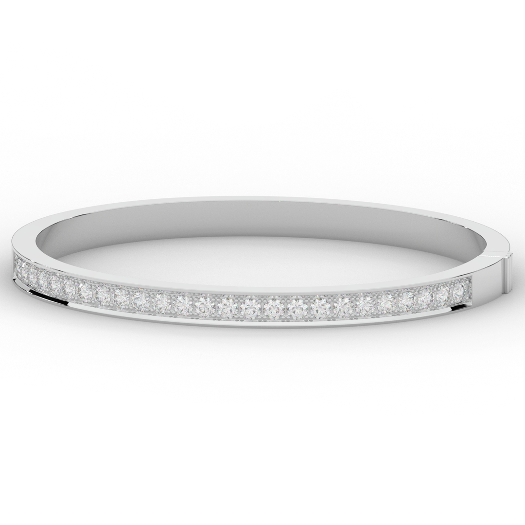 1.25CT.TW ROUND LAB DIAMOND BANGLE